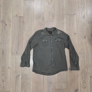 Howler Brothers Olive Casual Button Down Shirt
